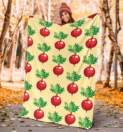 Radish Pattern Print Design A02 Premium Blanket