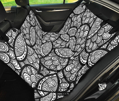 Polynesian Pattern Print Design A01 Rear Dog Car Seat Cover Hammock