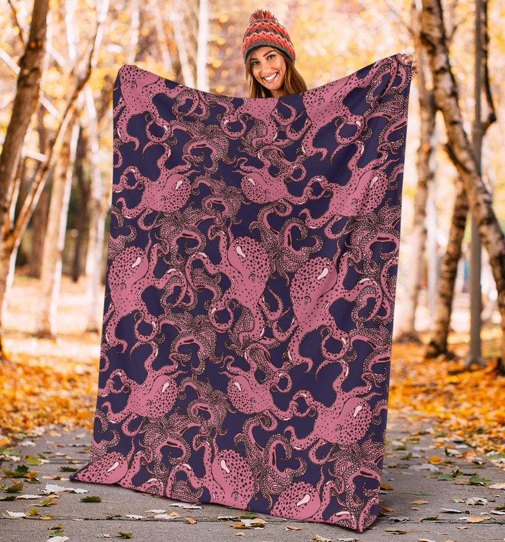 Octopus Pattern Print Design A03 Premium Blanket