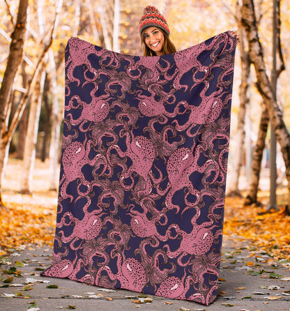 Octopus Pattern Print Design A03 Premium Blanket