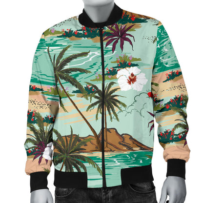 Pacific island Pattern Print Design A03 Men Bomber Jacket