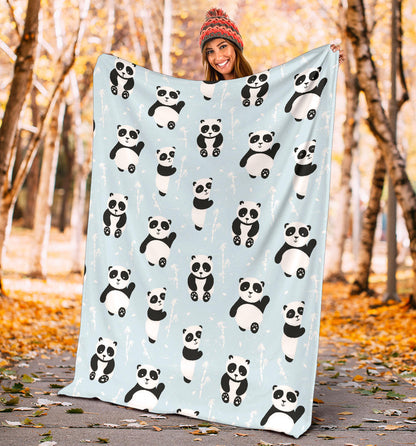 Panda Pattern Print Design A01 Premium Blanket