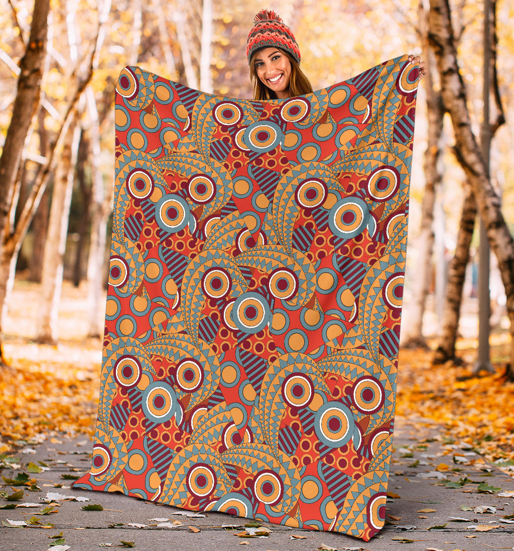 African Pattern Print Design 06 Premium Blanket