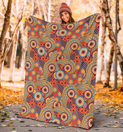 African Pattern Print Design 06 Premium Blanket