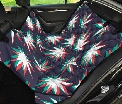 Pot Leaf Pattern Print Design A01 Rear Dog Car Seat Cover Hammock