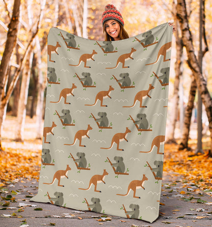 Koala Pattern Print Design 03 Premium Blanket