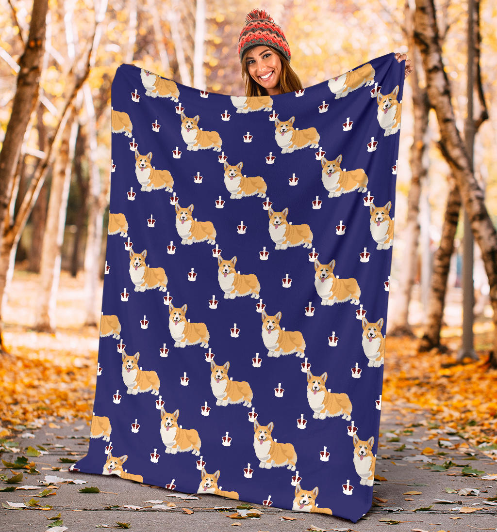 Pembroke Welsh Corgis Pattern Print Design A07 Premium Blanket
