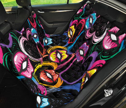 Pop Art Lip Pattern Print Design A03 Rear Dog Car Seat Cover Hammock