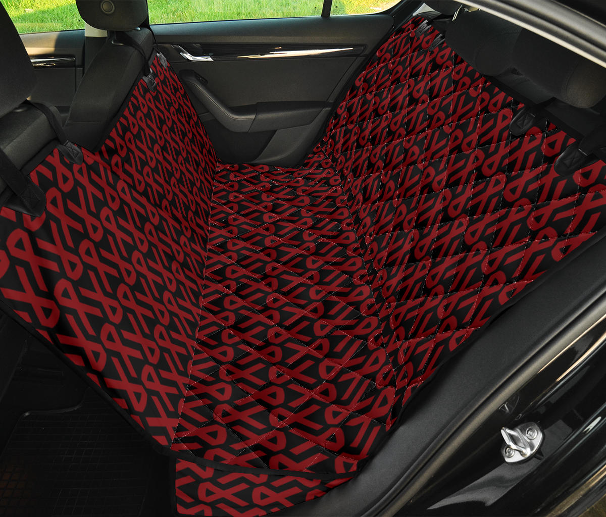 Multiple myeloma Pattern Print Design A01 Rear Dog Car Seat Cover Hammock
