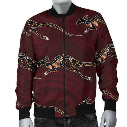 Kangaroos Pattern Print Design 05 Men Bomber Jacket