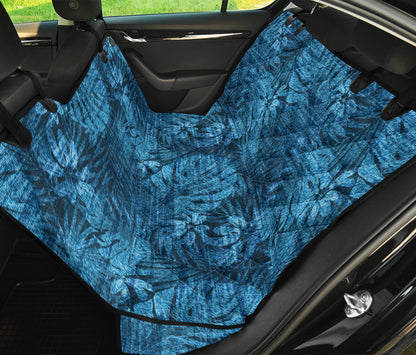 Jean Tropical Pattern Print Design 04 Rear Dog Car Seat Cover Hammock
