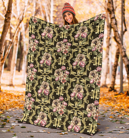 Baroque Pattern Print Design 02 Premium Blanket
