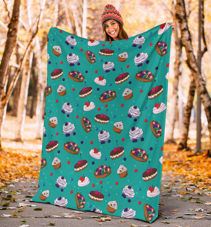 Cake Pattern Print Design 07 Premium Blanket