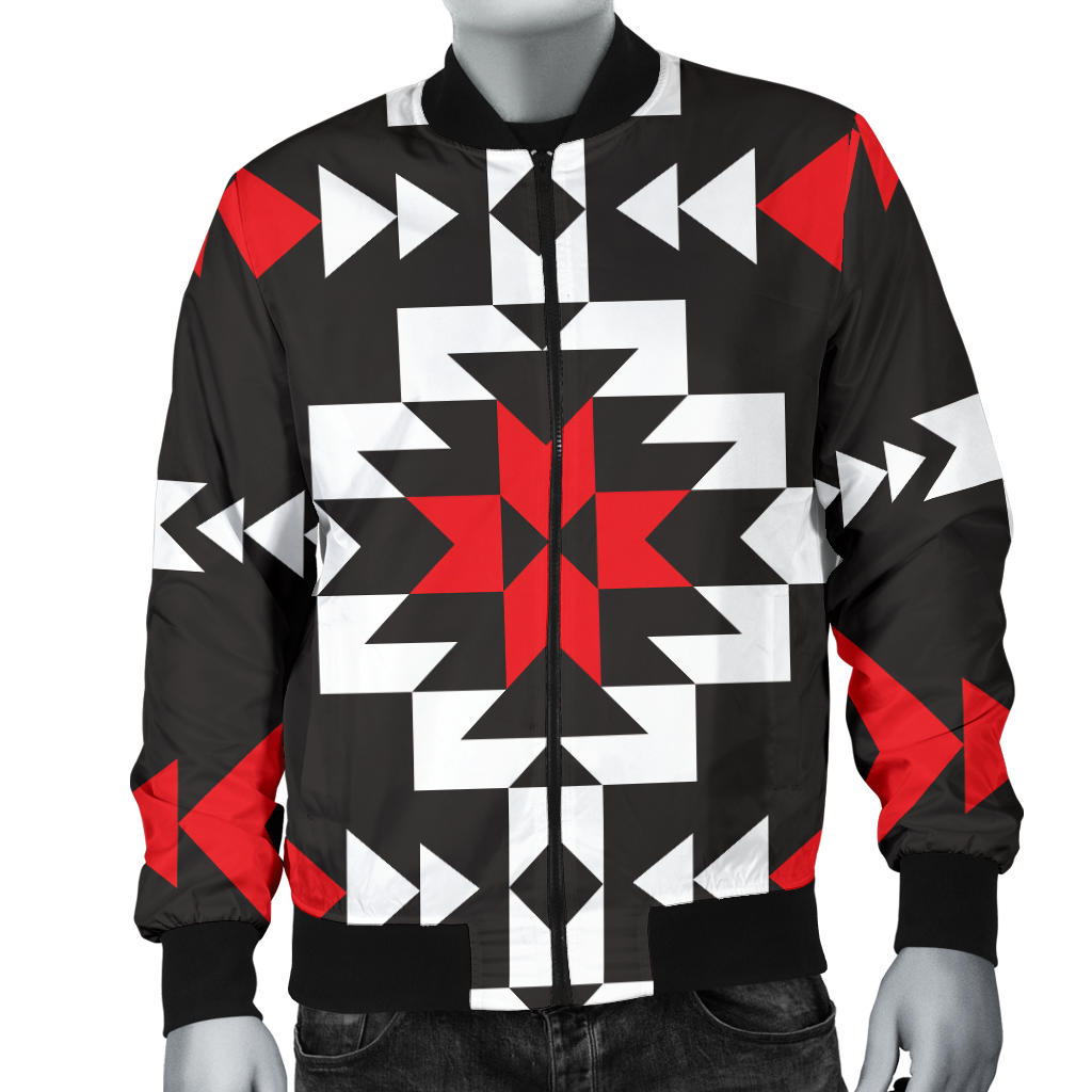 Navajo Pattern Print Design A02 Men Bomber Jacket