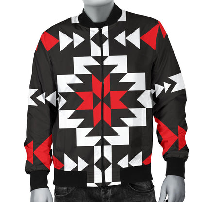 Navajo Pattern Print Design A02 Men Bomber Jacket