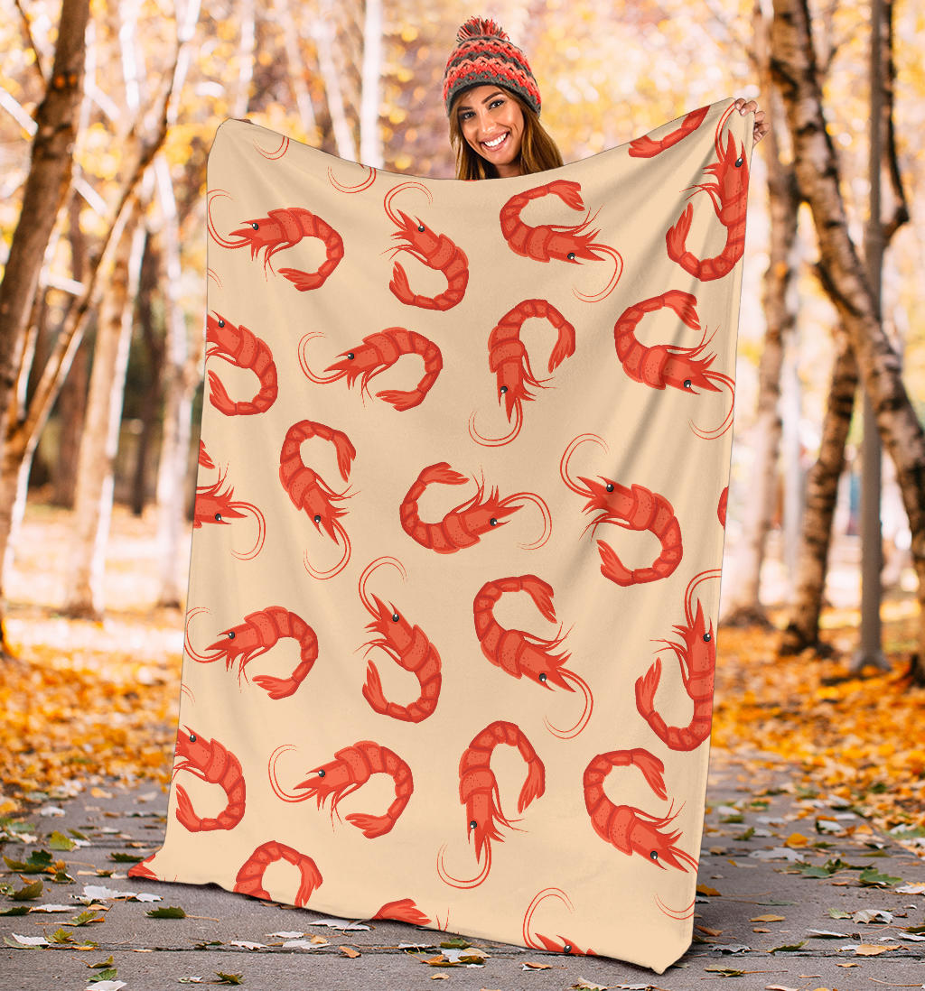 Prawn Pattern Print Design 02 Premium Blanket