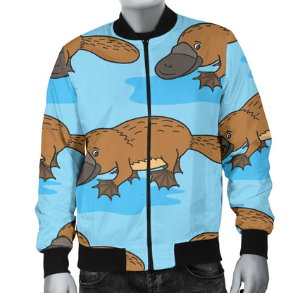 Platypus Pattern Print Design A02 Men Bomber Jacket