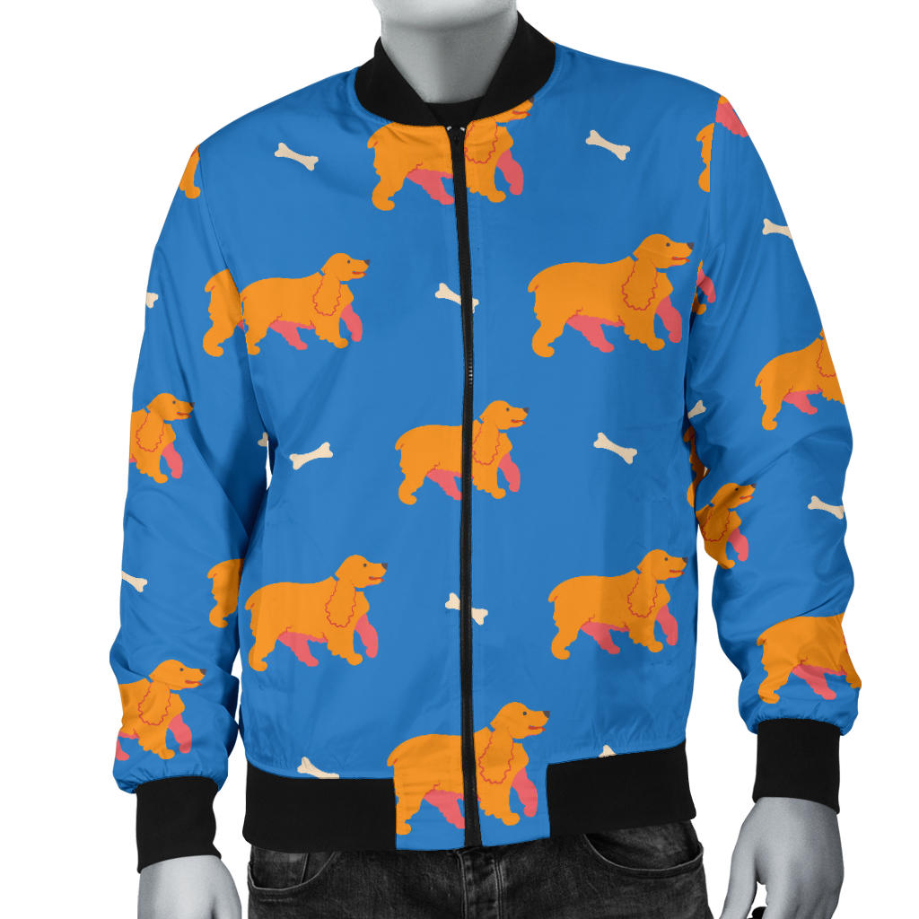 Cocker Pattern Print Design 04 Men Bomber Jacket