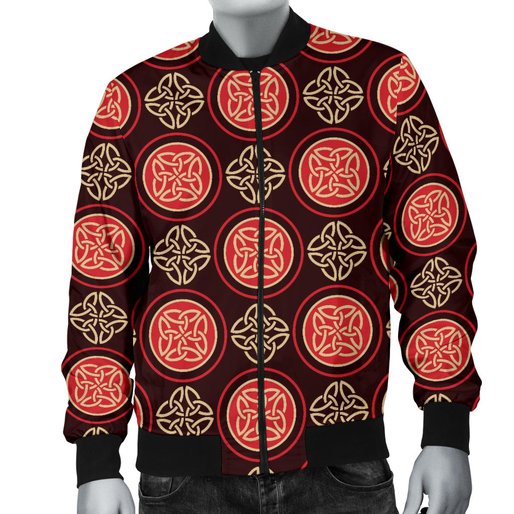Celtic Pattern Print Design 02 Men Bomber Jacket