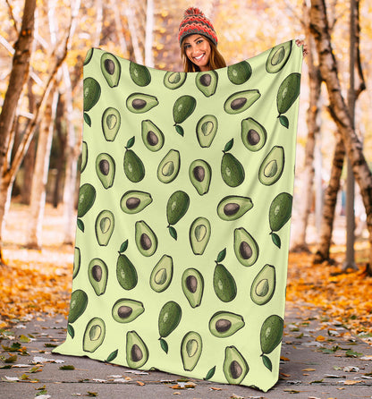 Avocado Pattern Print Design 02 Premium Blanket