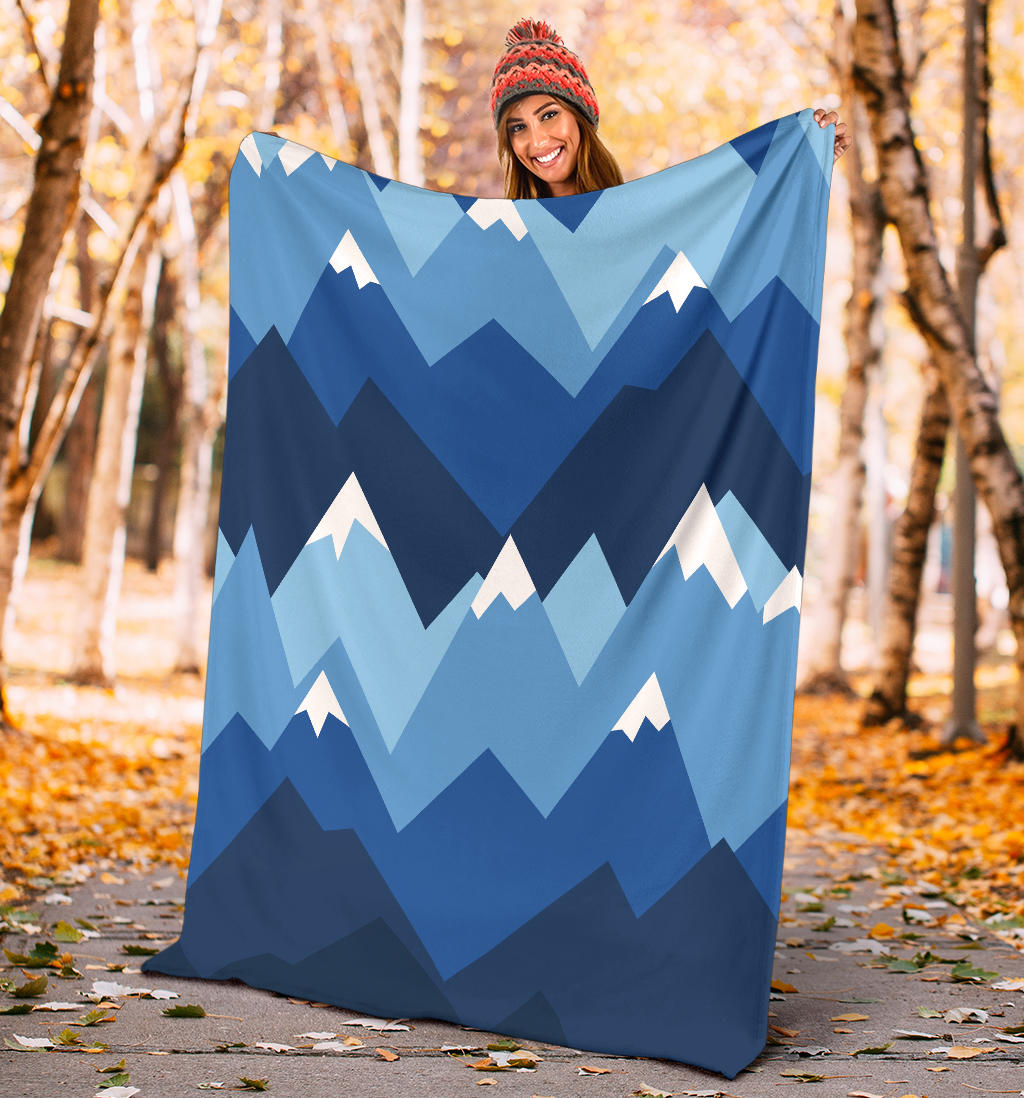 Mountain Pattern Print Design 04 Premium Blanket