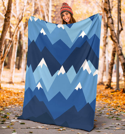 Mountain Pattern Print Design 04 Premium Blanket