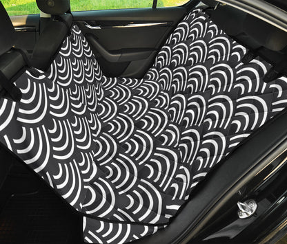 Scales Black White Pattern Print Design 03 Rear Dog Car Seat Cover Hammock