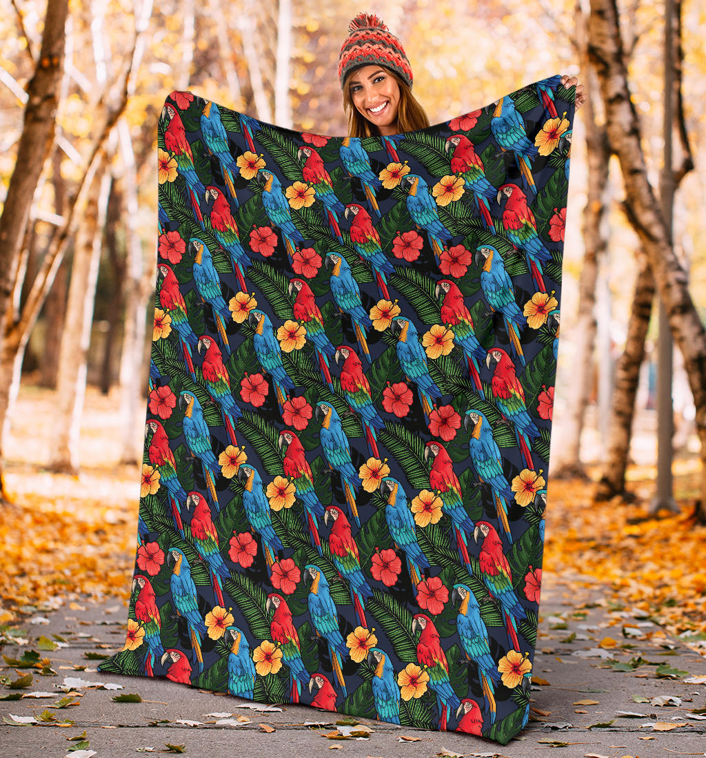 Parrot Pattern Print Design A01 Premium Blanket
