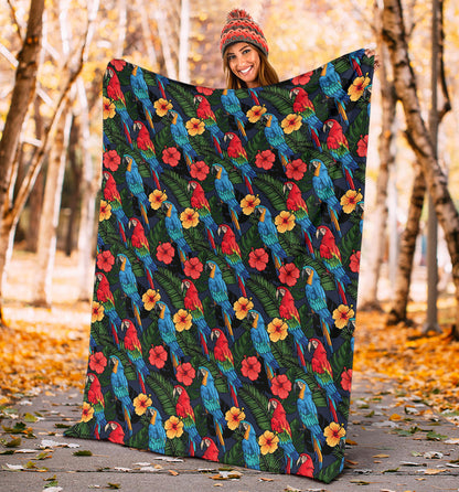 Parrot Pattern Print Design A01 Premium Blanket