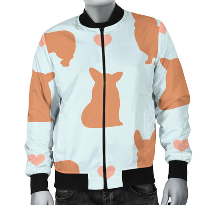 Pembroke Welsh Corgis Pattern Print Design A01 Men Bomber Jacket
