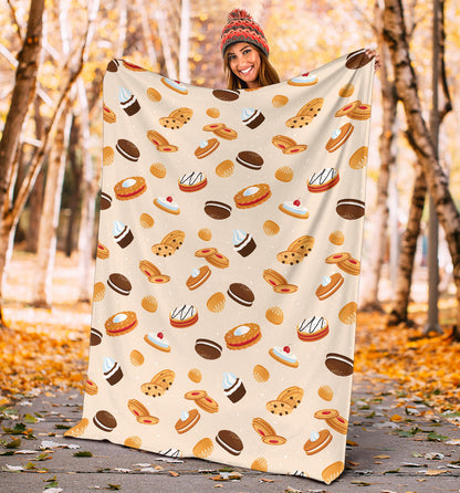 Biscuit Pattern Print Design 01 Premium Blanket