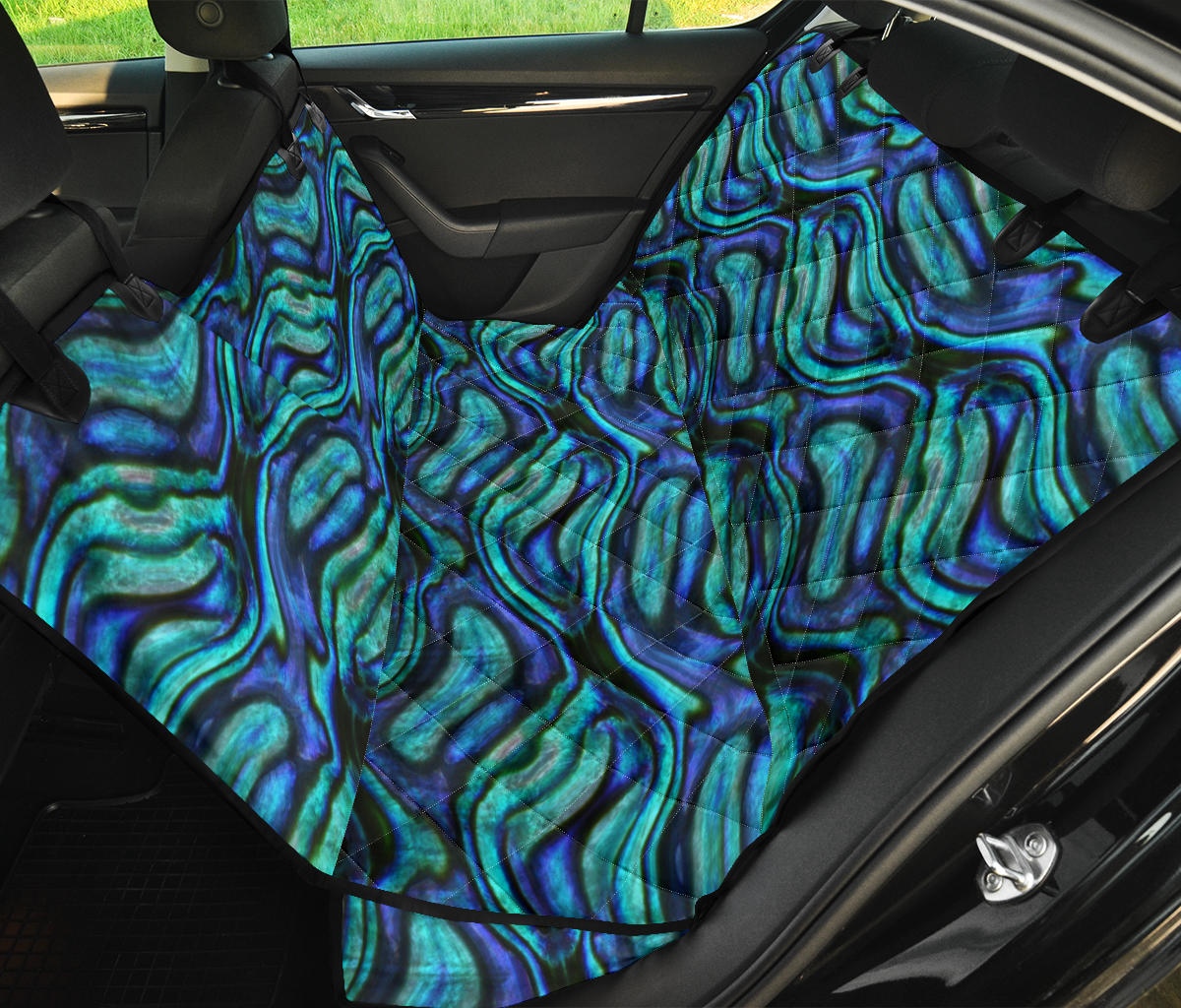 Abalone Pattern Print Design 02 Rear Dog Car Seat Cover Hammock