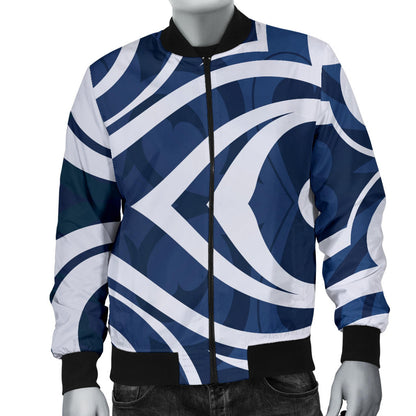 Maori Pattern Print Design 01 Men Bomber Jacket