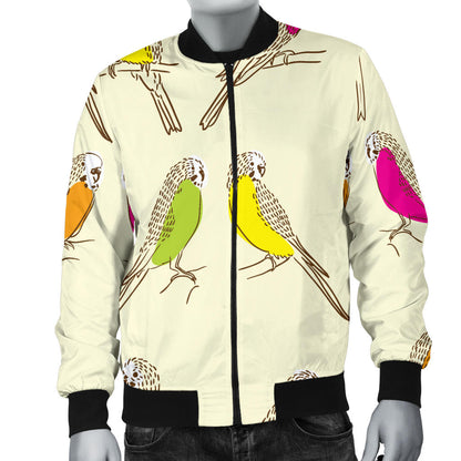 Parakeet Pattern Print Design A01 Men Bomber Jacket