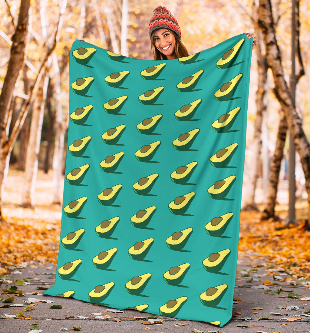Avocado Pattern Print Design 03 Premium Blanket
