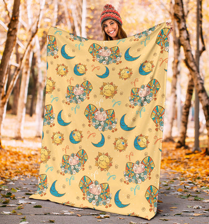 Aries Zodiac Pattern Print Design 03 Premium Blanket
