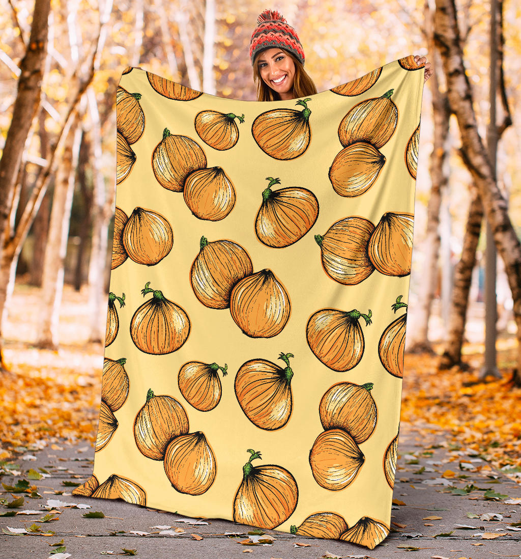 Onion Pattern Print Design A04 Premium Blanket