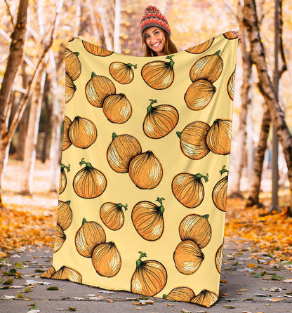Onion Pattern Print Design A04 Premium Blanket