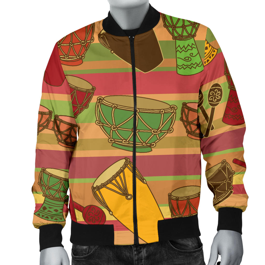 Percussion Pattern Print Design 01 Men Bomber Jacket
