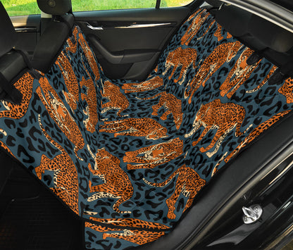 Jaguar Pattern Print Design 04 Rear Dog Car Seat Cover Hammock