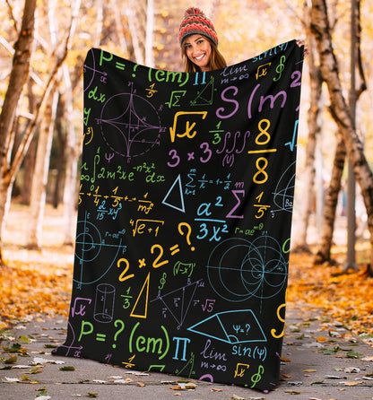 Math Pattern Print Design 03 Premium Blanket