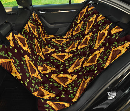 Harp Pattern Print Design 02 Rear Dog Car Seat Cover Hammock