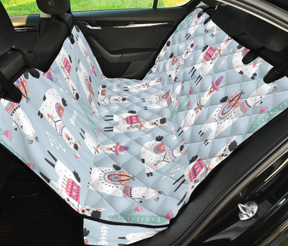 Llama Pattern Print Design 04 Rear Dog Car Seat Cover Hammock