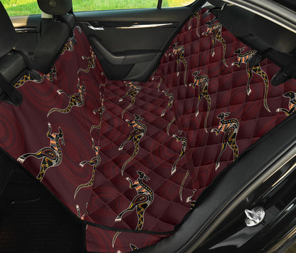 Kangaroos Pattern Print Design 05 Rear Dog Car Seat Cover Hammock