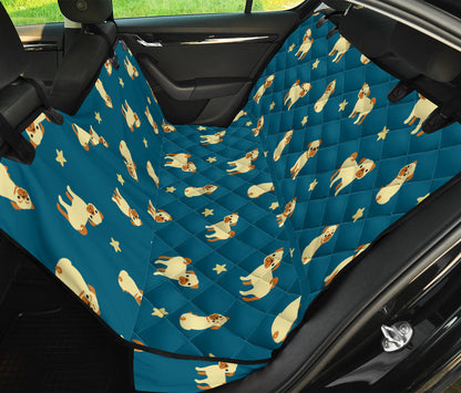 Pug Pattern Print Design A06 Rear Dog Car Seat Cover Hammock