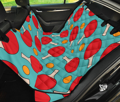 Ping Pong Pattern Print Design A01 Rear Dog Car Seat Cover Hammock