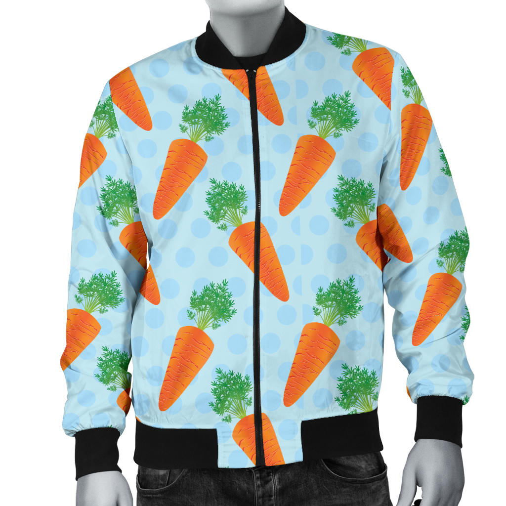 Carrot Pattern Print Design 01 Men Bomber Jacket