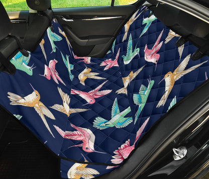 Hummingbird Cute Pattern Print Design 01 Rear Dog Car Seat Cover Hammock