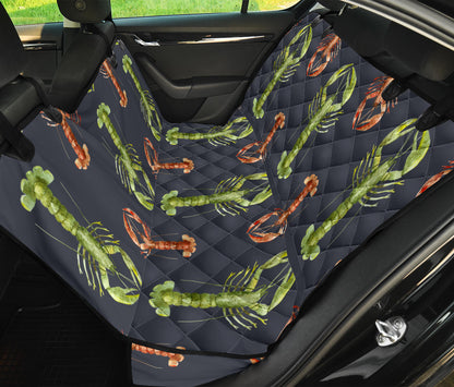 Lobster Pattern Print Design 01 Rear Dog Car Seat Cover Hammock