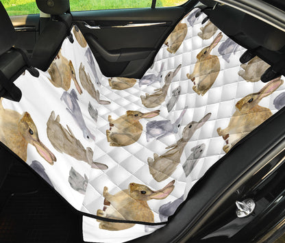 Rabbit Pattern Print Design 02 Rear Dog Car Seat Cover Hammock